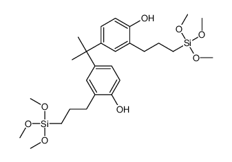 4-[2-[4-hydroxy-3-(3-trimethoxysilylpropyl)phenyl]propan-2-yl]-2-(3-trimethoxysilylpropyl)phenol Structure