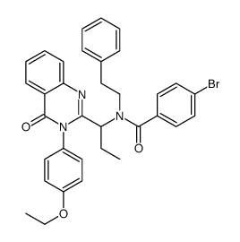 4-bromo-N-[1-[3-(4-ethoxyphenyl)-4-oxoquinazolin-2-yl]propyl]-N-(2-phenylethyl)benzamide结构式