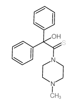 Ethanethione,2-hydroxy-1-(4-methyl-1-piperazinyl)-2,2-diphenyl-结构式