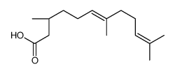 (3S)-3,7,11-trimethyldodeca-6,10-dienoic acid结构式