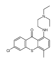 6-chloro-1-[2-(diethylamino)ethylamino]-4-methylthioxanthen-9-one结构式