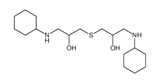 1-(cyclohexylamino)-3-[3-(cyclohexylamino)-2-hydroxypropyl]sulfanylpropan-2-ol结构式