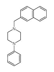 1-(naphthalen-2-ylmethyl)-4-phenyl-piperazine Structure