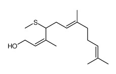 3,7,11-trimethyl-4-methylsulfanyldodeca-2,6,10-trien-1-ol Structure