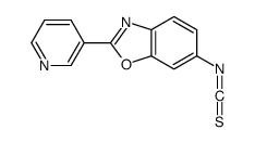 6-isothiocyanato-2-pyridin-3-yl-1,3-benzoxazole Structure
