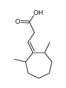 3-(2,7-dimethylcycloheptylidene)propanoic acid Structure