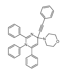 4-(1,2,6-triphenyl-4-phenylethynyl-1,4-dihydro-pyrimidin-4-yl)-morpholine结构式