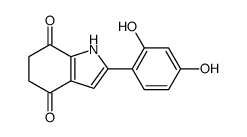 2-(2,4-dihydroxyphenyl)-5,6-dihydro-1H-indole-4,7-dione Structure