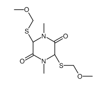 (3R,6R)-3,6-bis(methoxymethylsulfanyl)-1,4-dimethylpiperazine-2,5-dione结构式