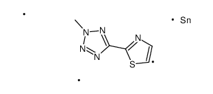 trimethyl-[2-(2-methyltetrazol-5-yl)-1,3-thiazol-5-yl]stannane结构式