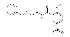 N-[2-(N'-benzyl-N'-methylamino)ethyl]-6-methoxy-3-methylsulfinylbenzamide结构式