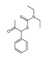 (2-oxo-1-phenylpropyl) N,N-diethylcarbamodithioate Structure