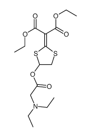 diethyl 2-[4-[2-(diethylamino)acetyl]oxy-1,3-dithiolan-2-ylidene]propanedioate Structure