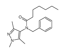 N-benzyl-N-(1,3,5-trimethylpyrazol-4-yl)heptanamide结构式