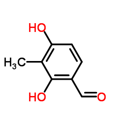 3-甲基-2,4-二羟基苯甲醛结构式