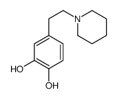 4-(2-piperidin-1-ylethyl)benzene-1,2-diol结构式