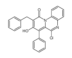 9-benzyl-6-chloro-8-hydroxy-7-phenyl-pyrido[1,2-a]quinoxalin-10-one Structure