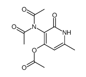 Acetic acid 3-diacetylamino-6-methyl-2-oxo-1,2-dihydro-pyridin-4-yl ester Structure