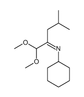 N-cyclohexyl-1,1-dimethoxy-4-methylpentan-2-imine Structure