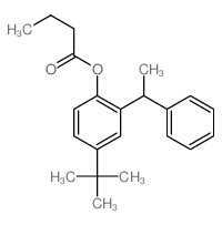 Butanoic acid,4-(1,1-dimethylethyl)-2-(1-phenylethyl)phenyl ester结构式