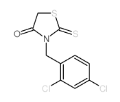 3-[(2,4-dichlorophenyl)methyl]-2-sulfanylidene-thiazolidin-4-one结构式