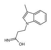 3-(3-methylindol-1-yl)propanamide结构式