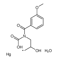 [3-[carboxy-(3-methoxybenzoyl)amino]-2-hydroxypropyl]mercury,hydrate Structure