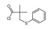 2,2-dimethyl-3-phenylsulfanylpropanoyl chloride Structure