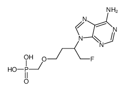 [3-(6-aminopurin-9-yl)-4-fluorobutoxy]methylphosphonic acid Structure