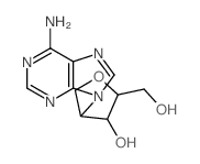 D-Arabinitol,2-(6-amino-9H-purin-9-yl)-1,4-anhydro-2-deoxy-结构式