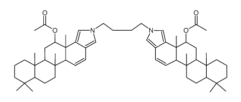 1',1'''-(1,4-Butanediyl)bis[4,4,8-trimethyl-1'H-D-homo-5α-androstano[17,17a-c]pyrrol-15-en-12β-ol acetate] picture