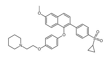 1-(4-(2-(piperidin-1-yl)ethoxy)phenoxy)-2-(4-cyclopropanesulfonylphenyl)-6-methoxy-naphthalene Structure