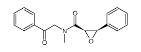 (2R,3R)-3-Phenyl-oxirane-2-carboxylic acid methyl-(2-oxo-2-phenyl-ethyl)-amide结构式