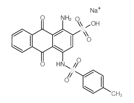 2-Anthracenesulfonicacid, 1-amino-9,10-dihydro-4-[[(4-methylphenyl)sulfonyl]amino]-9,10-dioxo-,sodium salt (1:1) Structure