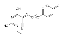 (E)-but-2-enedioic acid,(1E)-2-(ethylcarbamoylamino)-N-methoxy-2-oxoethanimidoyl cyanide Structure