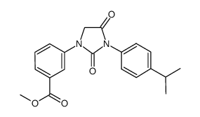 methyl 3-[1-(4-isopropyl-phenyl)-2,5-dioxo-imidazolidin-3-yl]-benzoate结构式