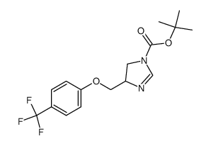 4-(4-Trifluoromethyl-phenoxymethyl)-4,5-dihydro-imidazole-1-carboxylic acid tert-butyl ester Structure