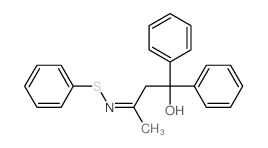 Benzenesulfenamide,N-(3-hydroxy-1-methyl-3,3-diphenylpropylidene)-结构式