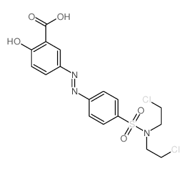 Benzoic acid,5-[2-[4-[[bis(2-chloroethyl)amino]sulfonyl]phenyl]diazenyl]-2-hydroxy-结构式