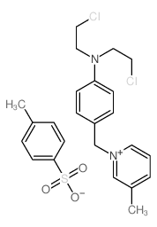 N,N-bis(2-chloroethyl)-4-[(5-methylpyridin-1-yl)methyl]aniline; 4-methylbenzenesulfonic acid Structure