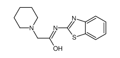 N-(1,3-benzothiazol-2-yl)-2-piperidin-1-ylacetamide Structure