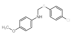 Benzenamine, N-[[(4-chlorophenyl)thio]methyl]-4-methoxy-结构式