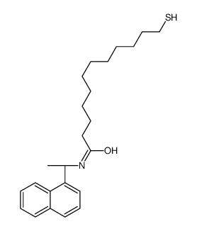 N-[(1R)-1-naphthalen-1-ylethyl]-12-sulfanyldodecanamide结构式