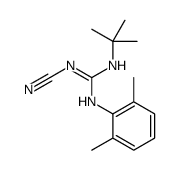 1-Cyano-3-(2,6-dimethylphenyl)-2-(2-methyl-2-propanyl)guanidine Structure