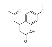 3-(4-methoxyphenyl)-5-oxohex-2-enoic acid Structure