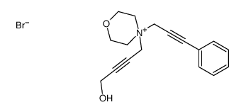 4-[4-(3-phenylprop-2-ynyl)morpholin-4-ium-4-yl]but-2-yn-1-ol,bromide Structure