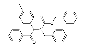 benzyl-(2-oxo-2-phenyl-1-p-tolyl-ethyl)-carbamic acid benzyl ester Structure