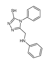 5-mercapto-4-phenyl-3-(N-phenylamino)methyl-1,2,4-triazole结构式