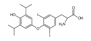 (2S)-2-amino-3-[4-[4-hydroxy-3,5-di(propan-2-yl)phenoxy]-3,5-diiodophenyl]propanoic acid结构式