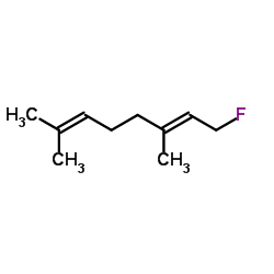 (2E)-1-Fluoro-3,7-dimethyl-2,6-octadiene Structure